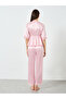 Pink Bow Detail Lace Trim Top with Pyjama Set - 5