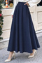 Modal Skirt N218 Navy Blue