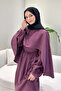Noemi Cape Dress - Plum - 3