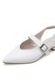 Vela Lia Women's Pointed Toe Open Back Heeled Shoes 0012505 White Rustic - 5