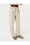 Women's Cream Air-Permeable Organic Cotton Cuffed Casual Pants
