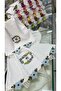 3D Cotton Lu Suni̇ İ Silk Pten Anali Girls 2-Piece Needle-Embroidered Towel Set - 2