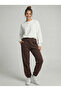 Women's Brown 3 Thread Sweatpants Sh Brushed Inside C Pocketed J Jogger Pants Sweatpants Nj116 - 2