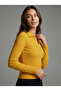 Women's Mustard Polo Collar Short Blouse Nj114 - 2