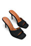 Vega Luce Women's Thin Heeled Slippers 0012712 Matte Black - 4