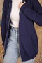 Navy Blue Kangaroo Pocket Three Yarn Cardigan - 3