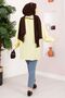 Collar Embroidered Hijab Tunic Yellow - 5