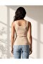Women Beige Basic Vest - 3