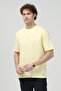 Men's Crew Neck Basic 100% Cotton T-Shirt Yellow - 26Y 5446 - 3