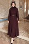 Mürdüm Belt Li Lace Li Lined Dress - 2