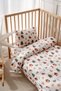 Baby Crib, Park Bed (70X120 cm) Duvet Cover & Bed Sheet Sets, Cotton Satin - Santa - 3