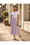 Women Lilac Casual Maxi Skirt - 5