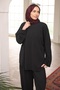 Black Tunic Trouser Suit - 3