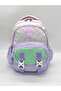 Saten Water-Resistant Fabric Beige-Lilac Girls' Nursery, Kindergarten and Kindergarten Backpack - 3