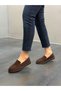 Brown Leather Women's Casual Shoes