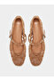 Beige Floral Embroidered Ballerina - 5