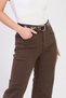 Women's J92 Belt Li Raw Hem Straight Jean Trousers - Bitter Brown - 4