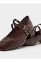 Brown Patent Mary Jane Shoes - 3