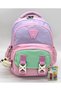 Saten Water-Resistant Fabric Powder-Lilac Girls' Nursery, Kindergarten and Kindergarten Backpack - 3