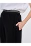 Elastic Comfortable Cut Pants Black - 5