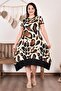 Women's Asymmetric Leopard Plus Size Dress Dpaysl49 - Beige - 2