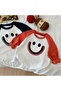 Boys Raglan Long Sleeve Sweatshirt Smiley Face Print Pullover Dark Blue - 3