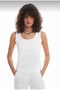 Thick Strap Basic Blouse White