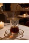 Tea Cup Set for 12 People Palestine Keffiyeh Embroidered Glass 24 Pieces - 8