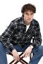 Men's Long Sleeve Double Pocketed Lumberjack Shirt Light Blue - 508 - 3
