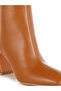 Women Square Toe Ankle Boots in Tan - 4