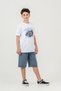 Ön Orta Printed Double-Legged Boy's Shorts - T-Shirt Set - 2