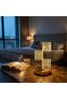 Otetechparca ®   3 Piece Cylindrical Crystal Plaid Checkered Led Table Lamp – Gold Body, Touch-Sensitive, 3