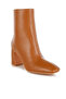 Women Square Toe Ankle Boots in Tan