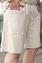 Stone Color Crew Neck Oversized Men's Shorts T-Shirt Set E7355 - 5