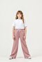 Keep Smiling Embroidered Sides Paneled Girls' Sweatpants