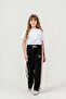 Keep Smiling Embroidered Sides Paneled Girls' Sweatpants