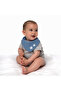 2-Pack Liquid-Proof Baby Bib Muslin Indigo-Smoke (Standard Size) - 2