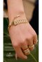 Xuping exquisite leaf detailed gold steel bracelet - 2