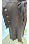 Pocket Detail Hooded Chanel Linen Pardesü 39504 Brown - 8