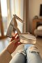 Kiss Silver Platform (9 cm Heel) Daily Heeled Shoes - 6