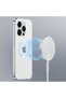 Mini Wireless Charger, Magnetic Mount, Nylon Cable - Silver - 2