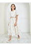 Girls Cream Embroidered Schiffli Skirt - 2