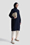 Zippered Long Tunic Navy Blue - 3