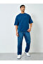 Men Blue Loose Fit Faded Jeans - 2