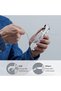 Mini Wireless Charger, Magnetic Mount, Nylon Cable - Silver - 4