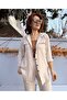Muslin Hooded Shirt Beige - 2