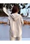Muslin Hooded Shirt Beige - 4