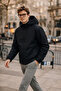 Men's Pocketed Elite Comfort Lined Black Raincoat & Windbreaker - 5