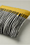 Yellow Block Detailed Black Striped Modern Cushion Cover 053 – Minimal Decorative Cushion Case 45X45 cm - 3