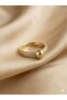 3S Minimalist Sphere Detailed Sparkling Steel Ring - 2